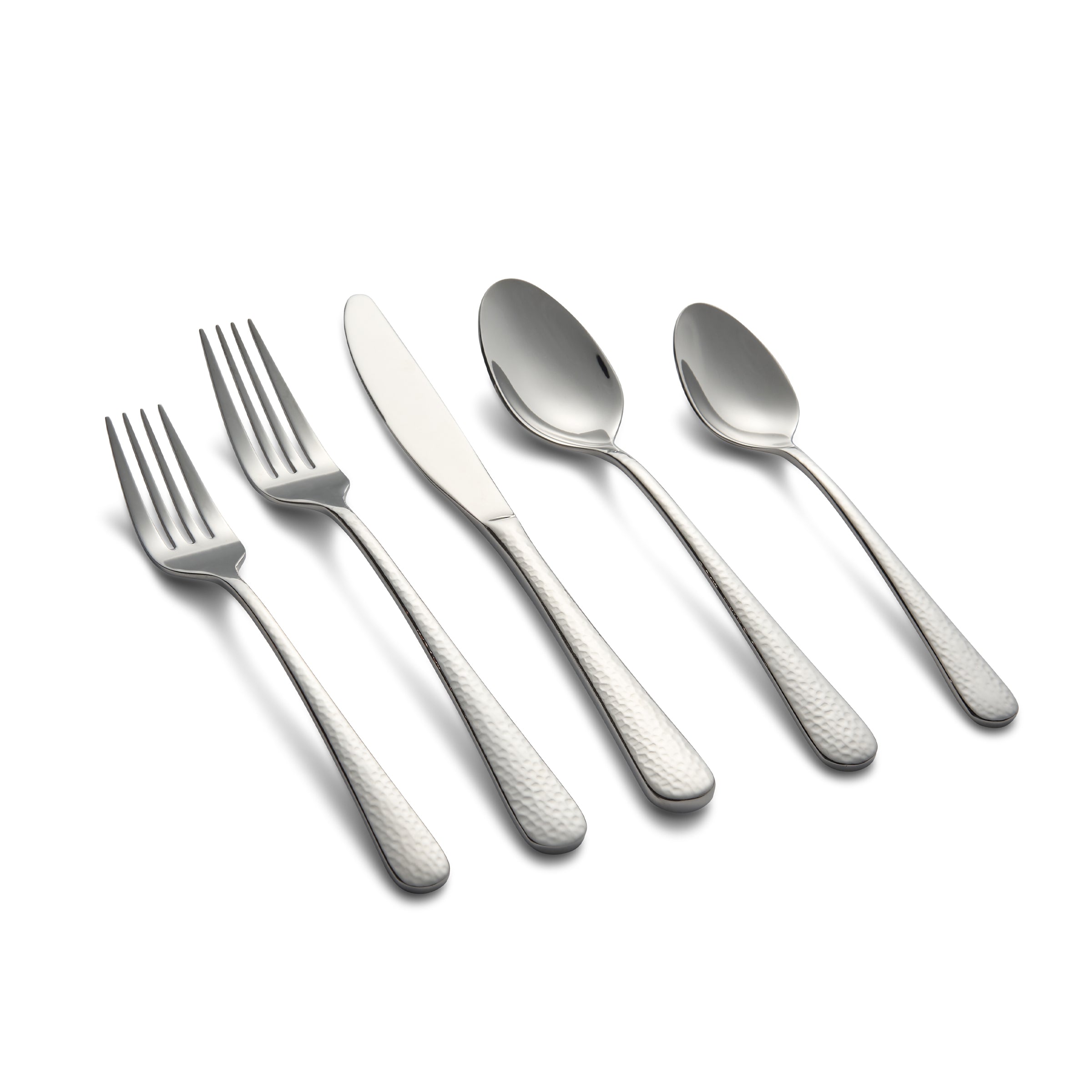 Keene Hammered Mirror 20-Piece Flatware Set