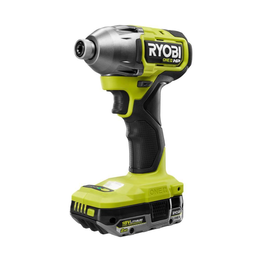 RYOBI ONE+ HP 18V Brushless Cordless 14 in. 4-Mode Impact Driver Kit w(2) 2.0 Ah HIGH PERFORMANCE Battery Charger Bag PBLID02K