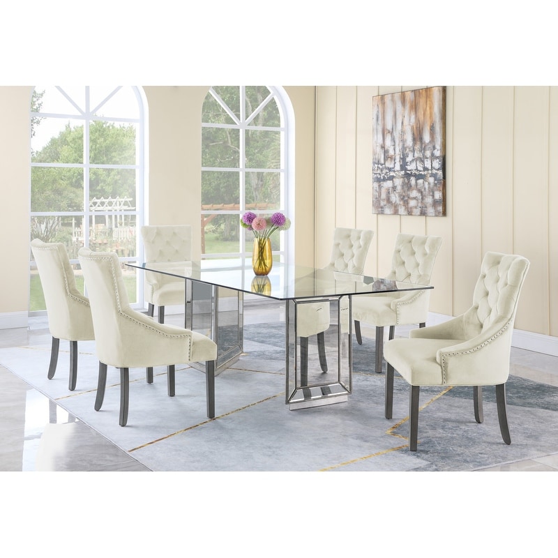 Best Master Furniture 7 Pieces Dining Set   72 Inch