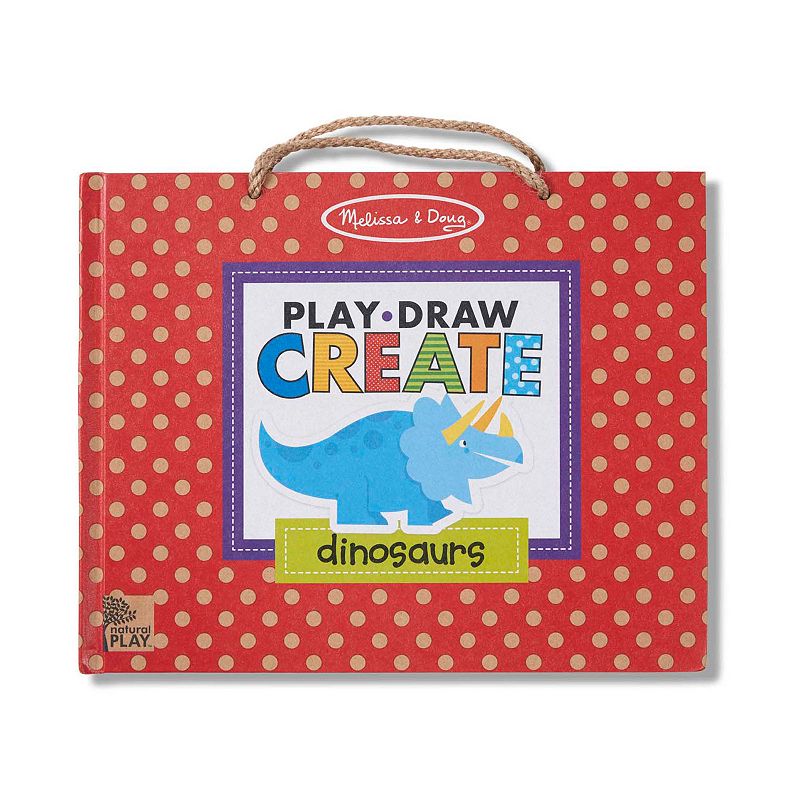 Melissa and Doug Natural Play Play， Draw， Create Reusable Drawing and Magnet Kit - Dinosaurs