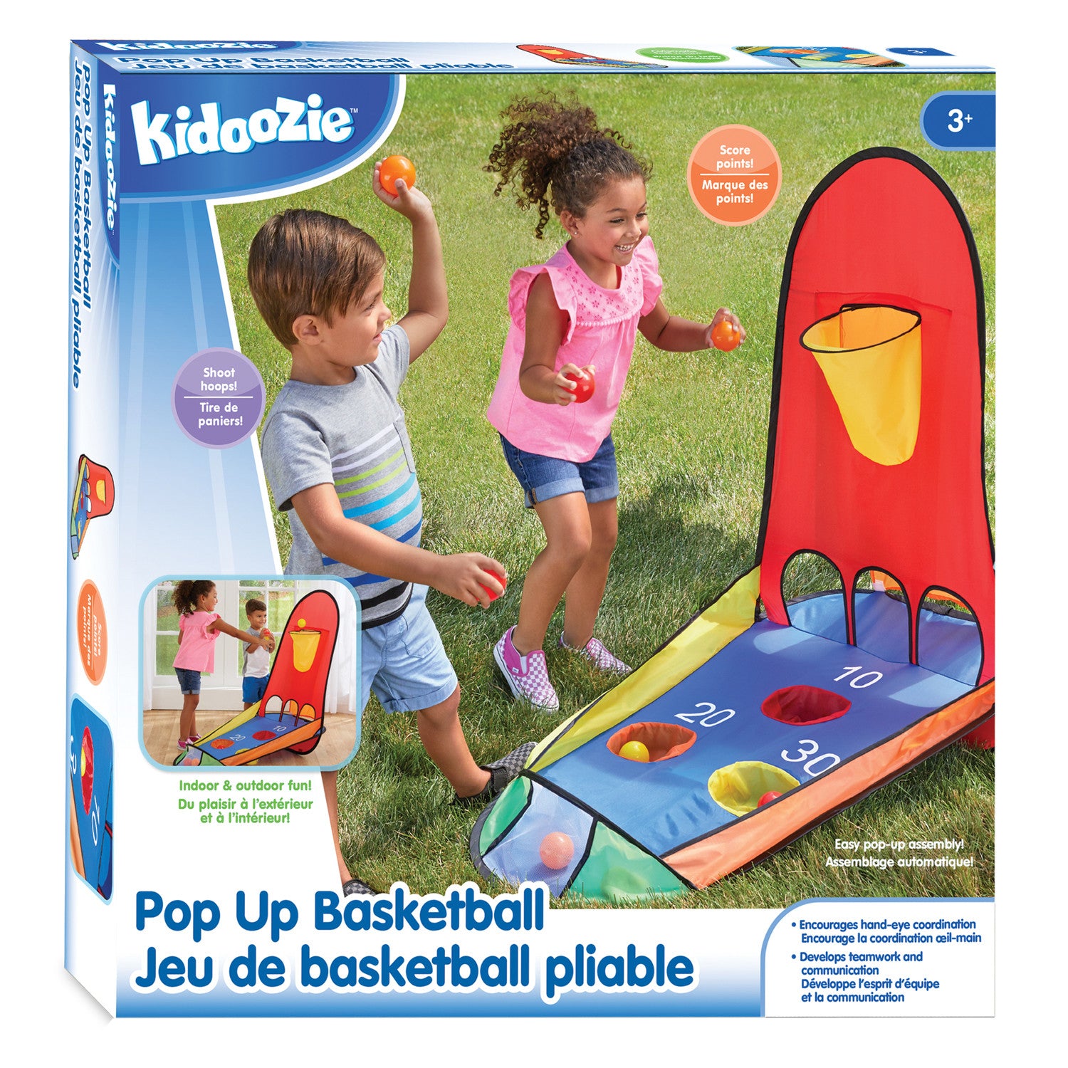 Kidoozie Pop-Up Basketball， Indoor or Outdoor Sport Activity; Suitable for Preschool and School aged Children ages 3 and older