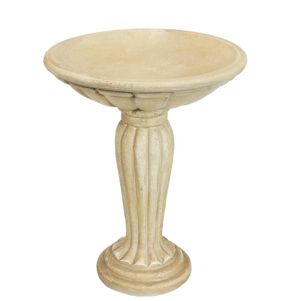 Sunnydaze Decor Grecian Garden Reinforced Concrete Bird Bath 16 in. FWD-488