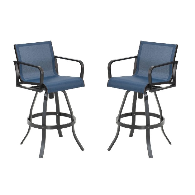 2pk Outdoor Indoor All weather Swivel Barstool Patio Bar Stools Crestlive Products