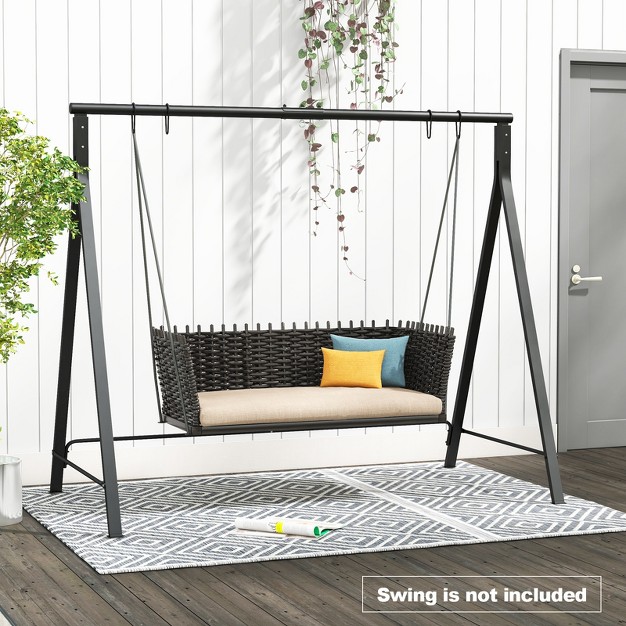 Costway Outdoor Porch Swing Frame Patio Metal Swing Stand With A shaped Structure