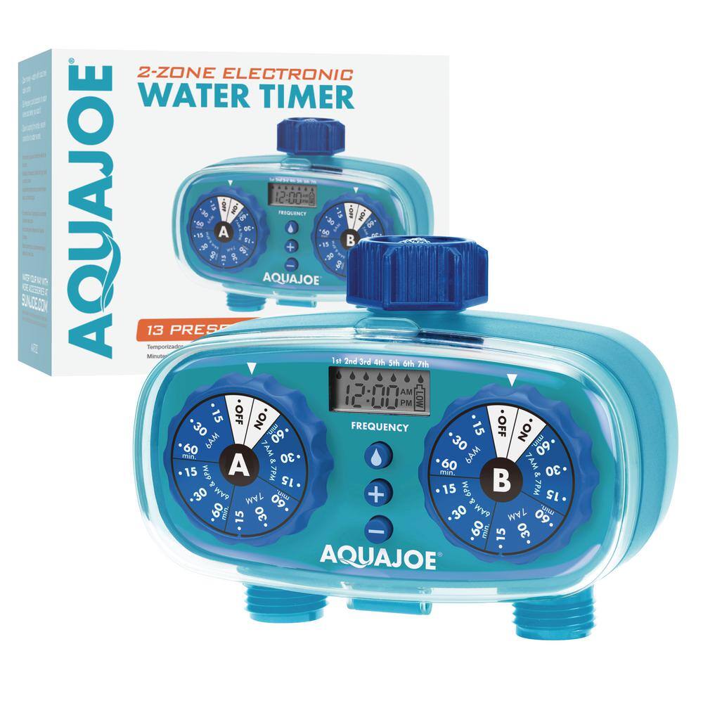 AQUA JOE 2-Zone Customizable Electronic Water Timer AJ-ET2Z