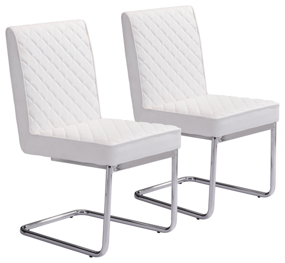 Quilt Armless Dining Chair  Set of 2   Contemporary   Dining Chairs   by Zuo Modern Contemporary  Houzz