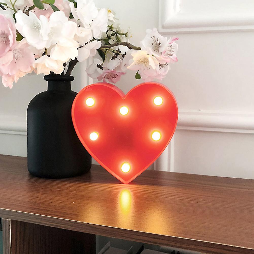 Led Night Light Romantic Heart Shape Decorative Lamp For Valentine's Day Proposal Confession Weddingwarm Light