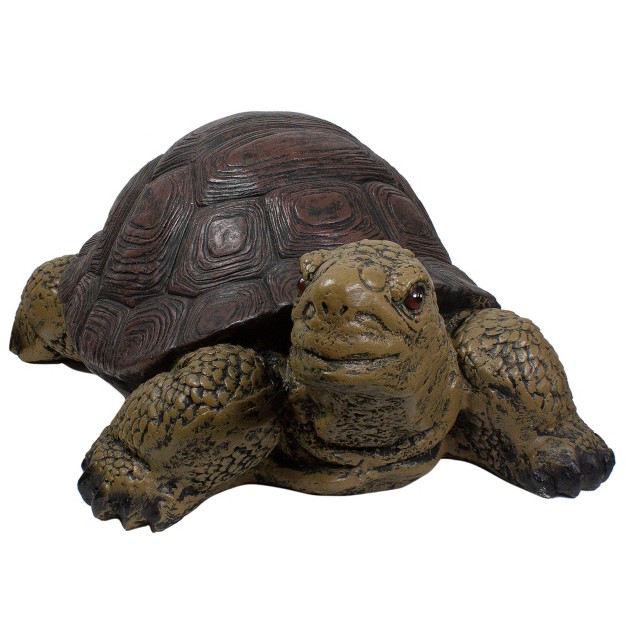 Brown And Green Turtle Outdoor Garden Statue