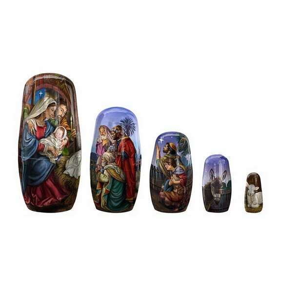 Berkander BK 12902 Five Piece Nesting Nativity Set