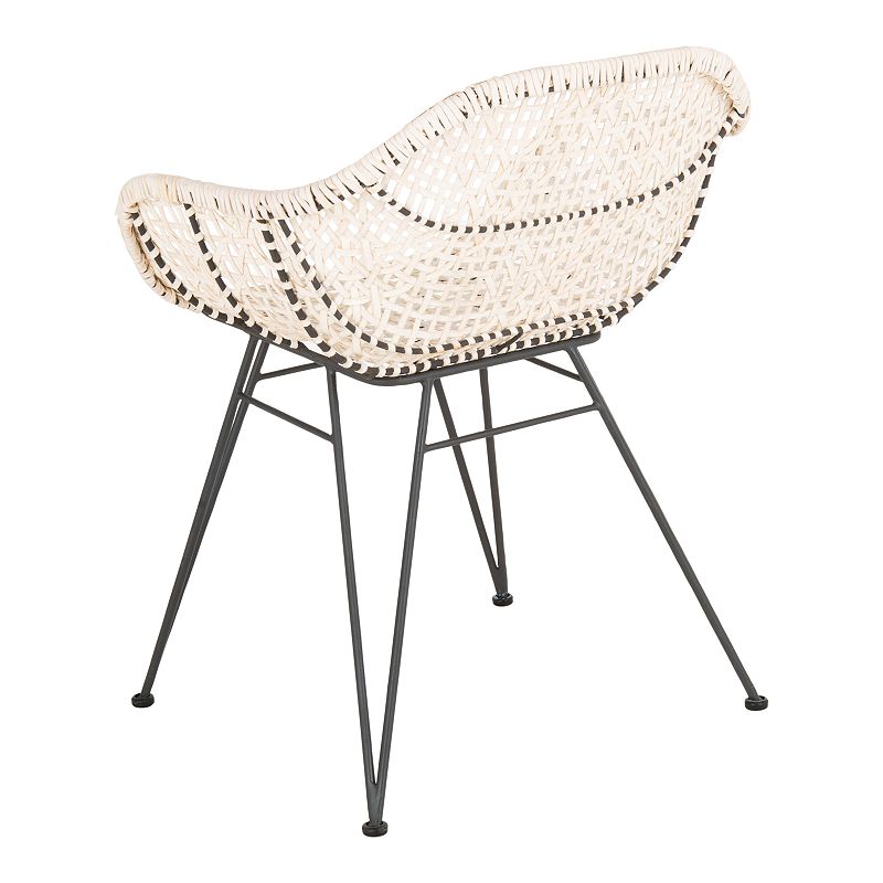Safavieh Jadis Leather Woven Dining Chair 2-Piece Set