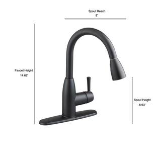 American Standard Fairbury Single-Handle Pull-Down Sprayer Kitchen Faucet in Matte Black 4005MBF