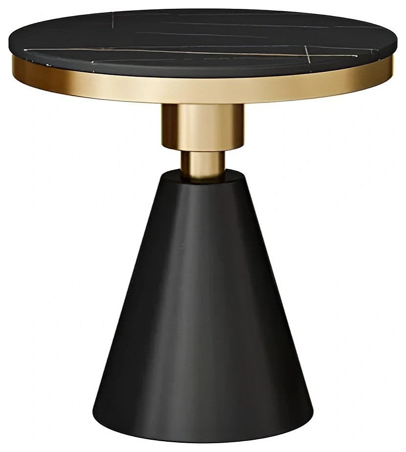 Gold/White/Black Round Small Modern Coffee Table For Living Room   Modern   Coffee Tables   by Miron Demid LLC  Houzz