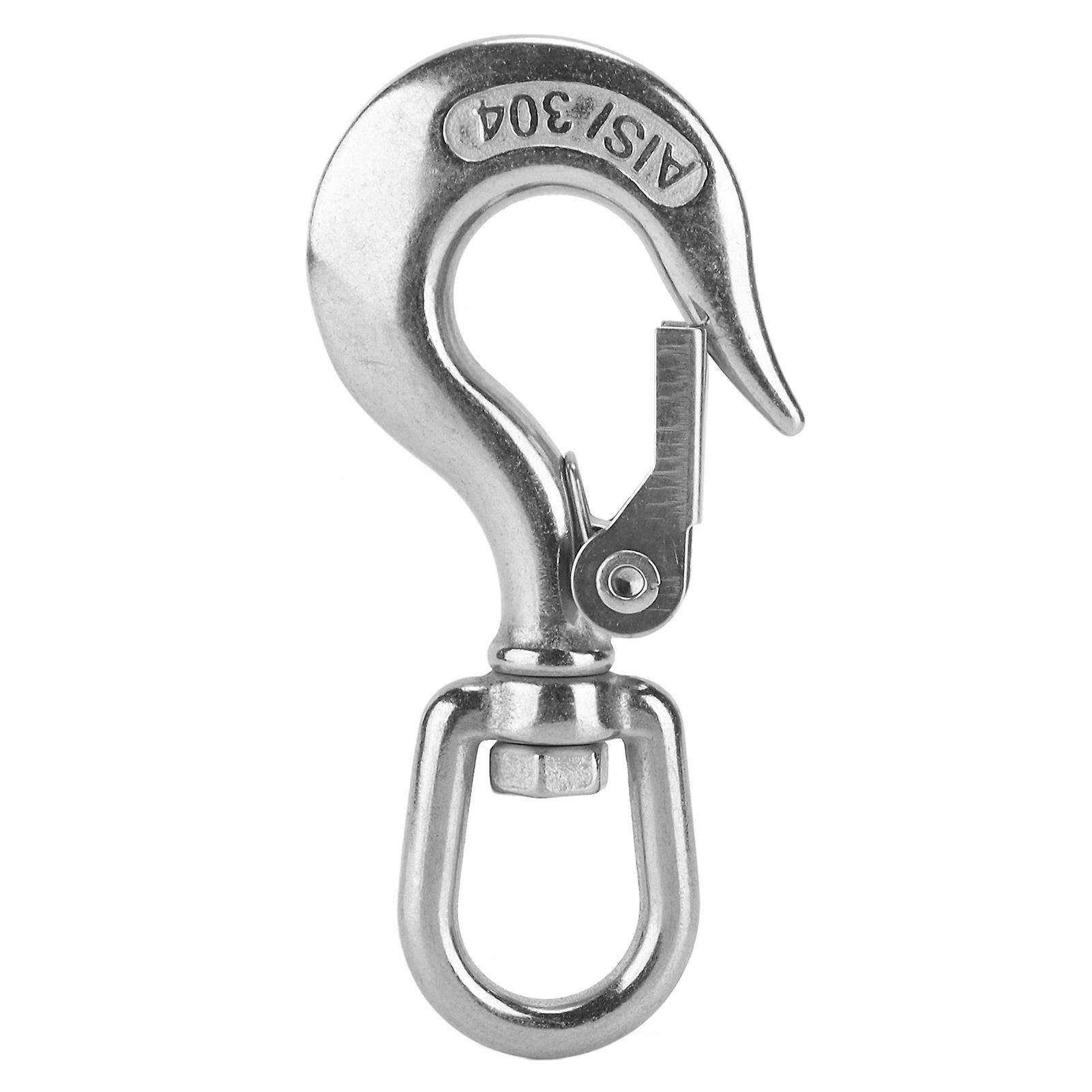 Swivels Eye Lifting Hook Stainless Steel Safety Lifting Hook For Engineering Cranes650kg