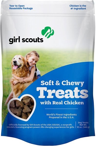 Girl Scout Pet Treats Real Chicken Soft and Chewy Dog Treats