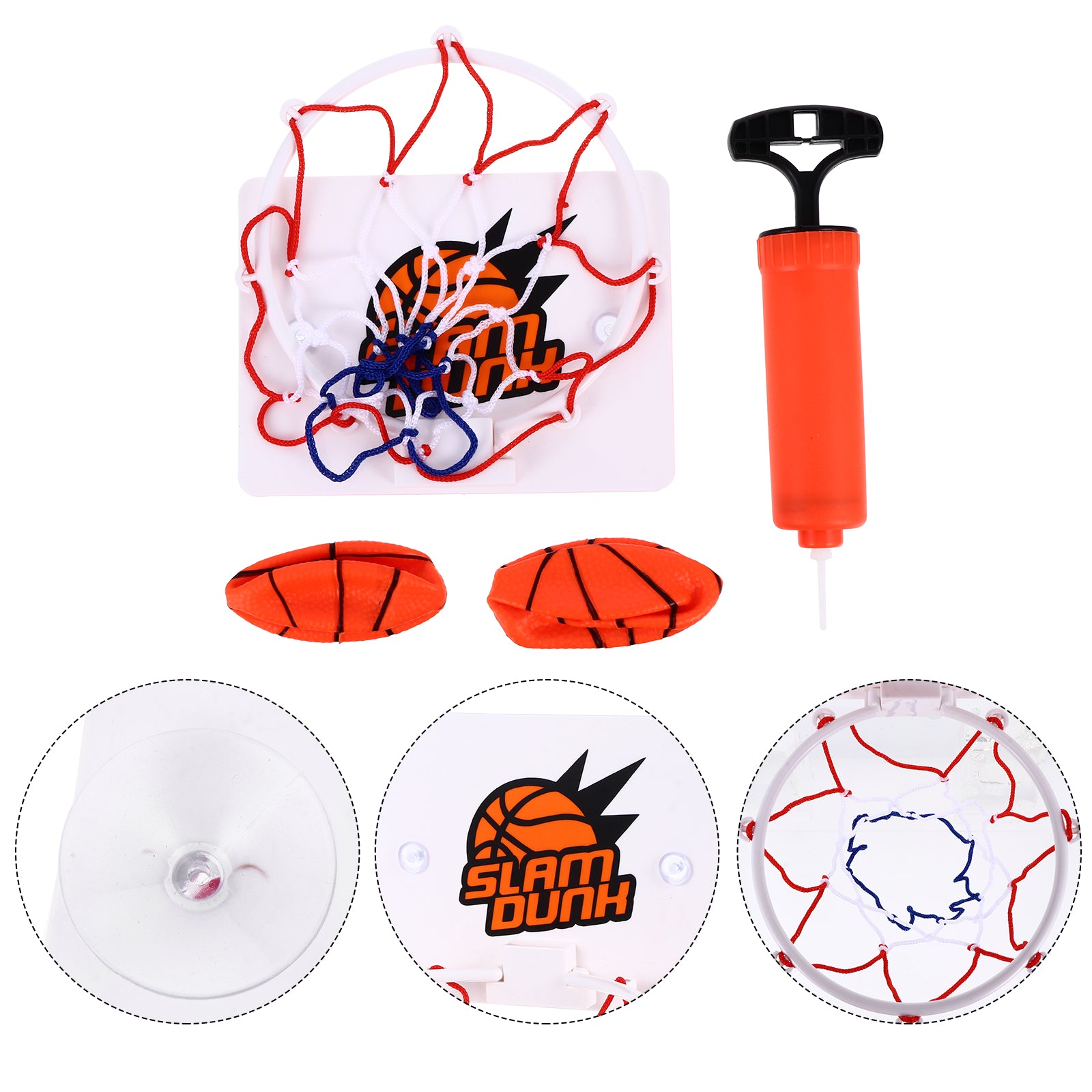 NICEXMAS 1 Set Plastic Toys Indoor Hanging Basketball Mini Basketball and Board