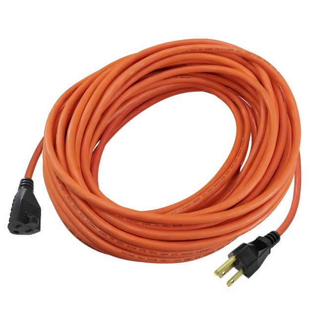 Projex Indoor Or Outdoor 100 Ft L Orange Extension Cord 16 3 Sjtw