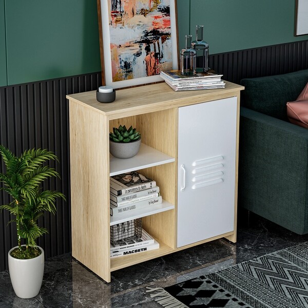 storage cabinet， Free Standing Entryway Cupboard Space saver Cabinet， Home Small Spaces 1 Door Accent Cabinet