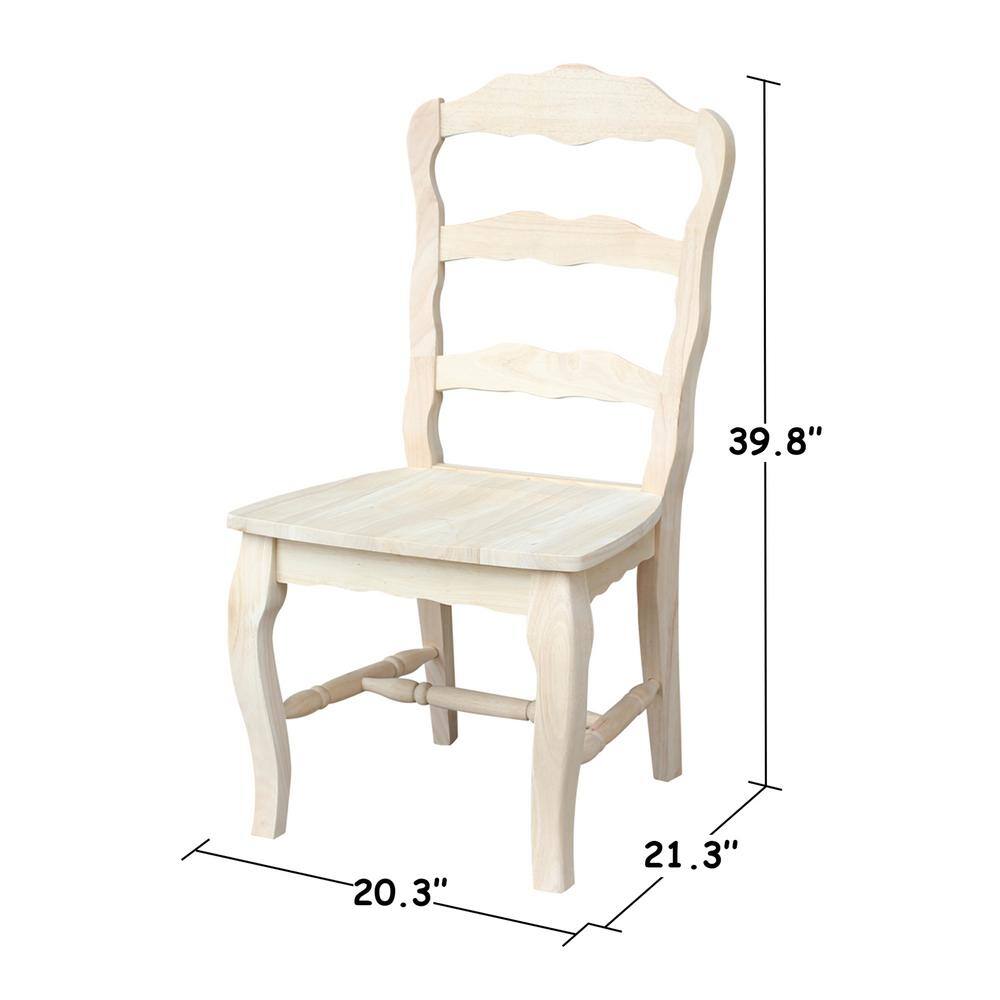 International Concepts Versailles Unfinished Wood Side Chair (Set of 2) C-920P