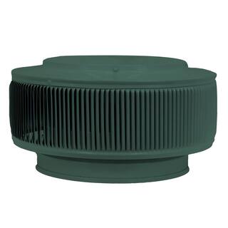 Active Ventilation 10 in. D Aluminum Aura PVC Vent Cap Exhaust Static Roof Vent with Adapter for Sch. 40 or 80 PVC Pipe in Green AV-10-PVC-GR