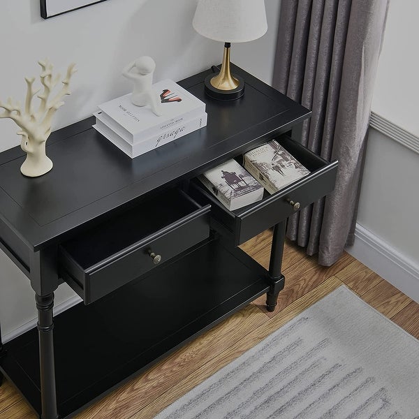 Entryway Table with Storage Drawers Console Table with Shelf