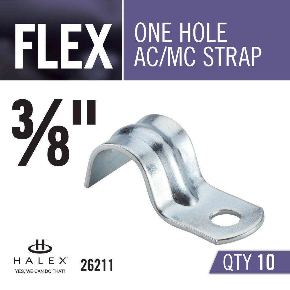 Halex 38 in. Flexible Metal Conduit (FMC) 1-Hole Conduit Strap 26211