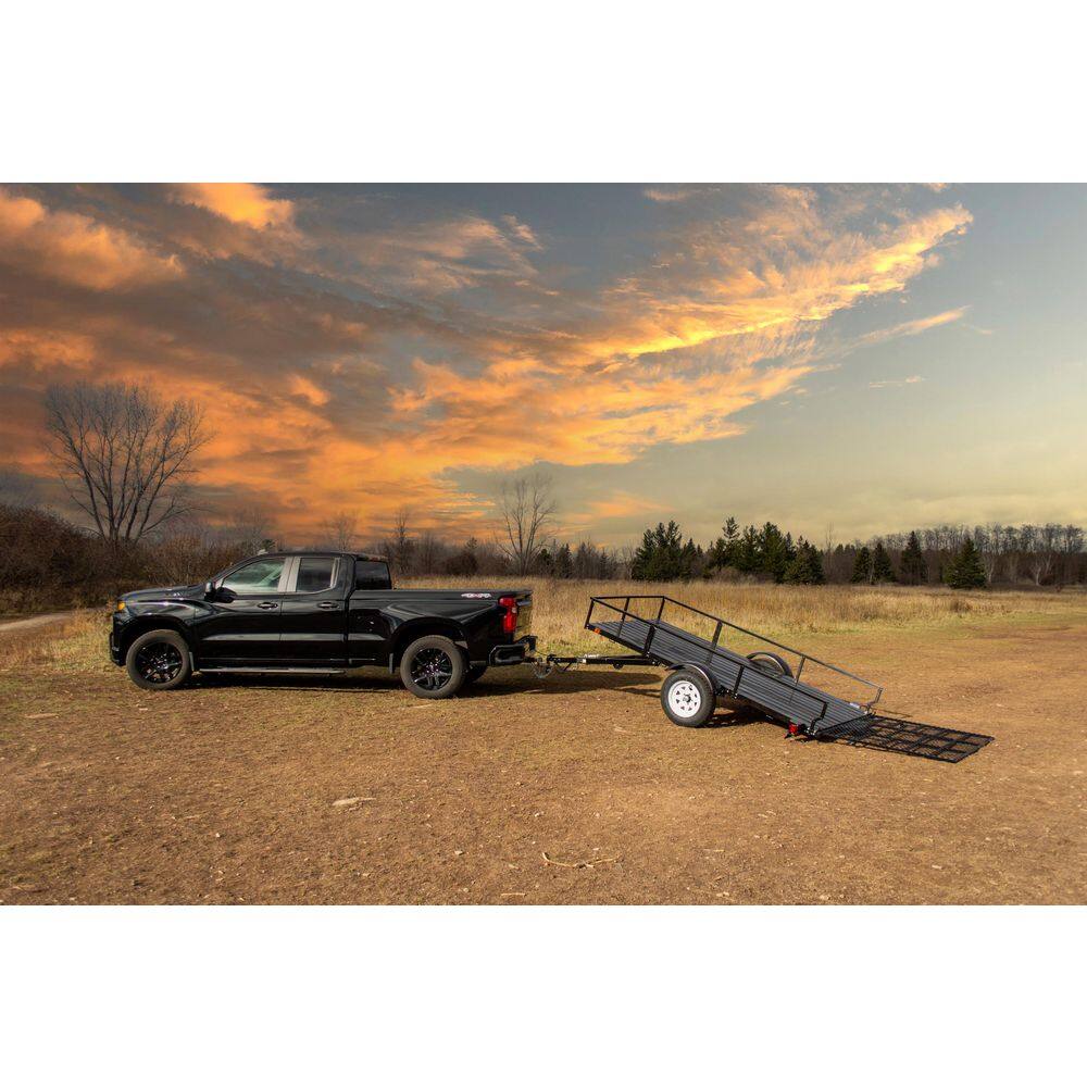 DK2 1950 lbs. Capacity 6 ft. x 10 ft. Open Rail Utility Trailer Kit with 48 in. Drive-Up Gate MMT6X10