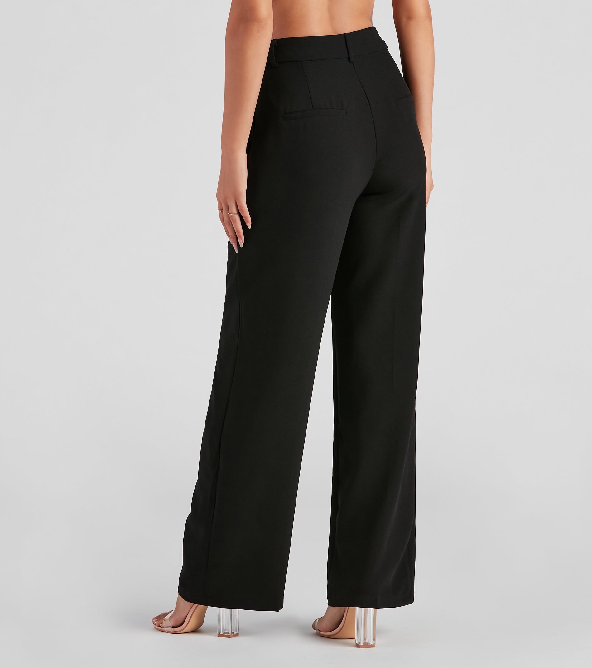 Chic Crepe Boyfriend Trouser Pants