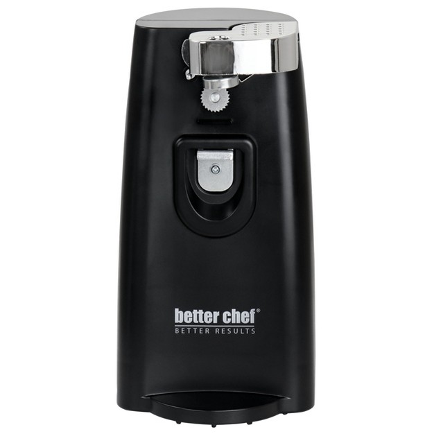 Better Chef Deluxe Electric Can Opener With Built In Knife Sharpener And Bottle Opener In Black