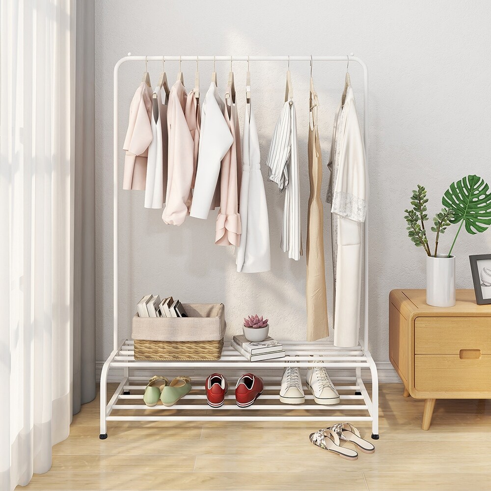 Metal Cloth Hanger Rack Stand Clothes Drying Rack for Hanging Clothes