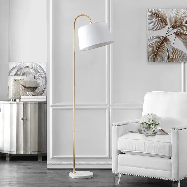 SAFAVIEH Lighting 69-inch Dacey Curved Arc Floor Lamp - 20