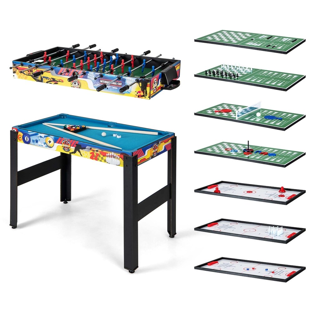 Costway 12 in 1 Combo Game Table Set with Foosball Air Hockey Pool   See Details