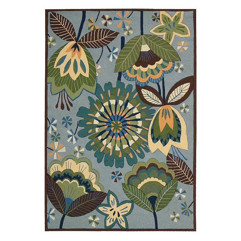 Nourison Fantasy Aqua Floral Area Rug