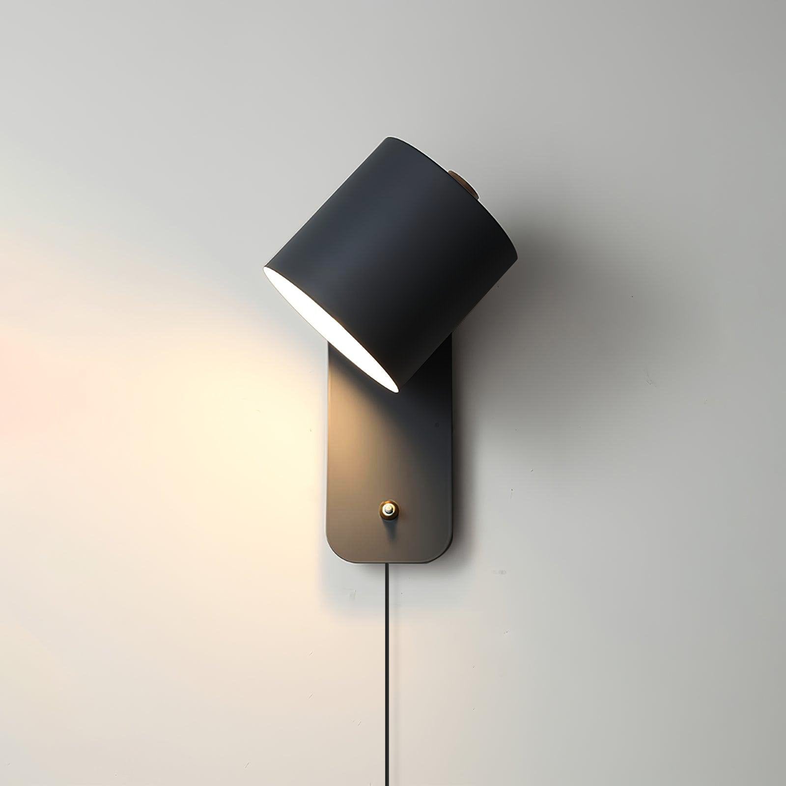 Rotatable Cylinder Plug-in Wall Lamp