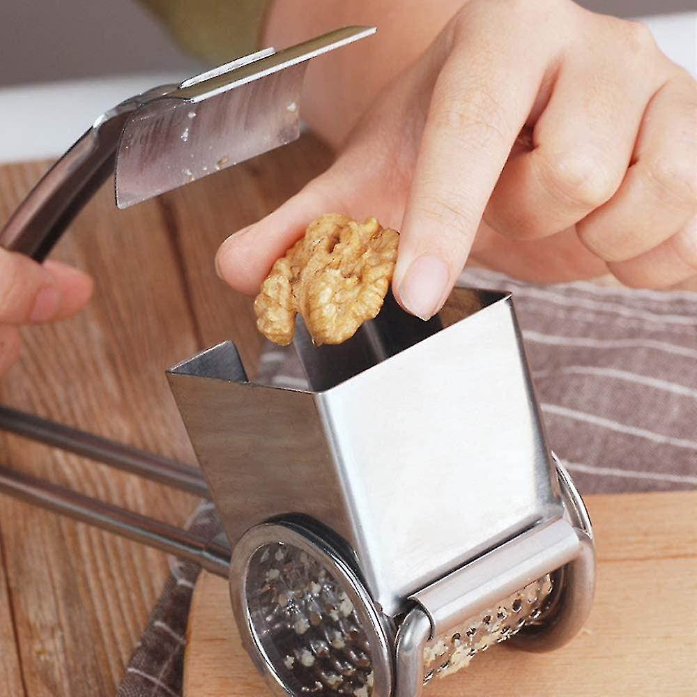 Grinder For Manual Cheese， Parmesan Grater， Stainless Steel Drum Grater For Food， Kitchen， Rotary Tool， Cheese Grater