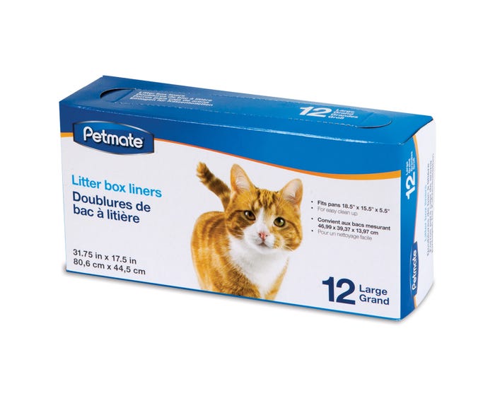 Petmate Large Litter Pan Liners 12 Count - 29003