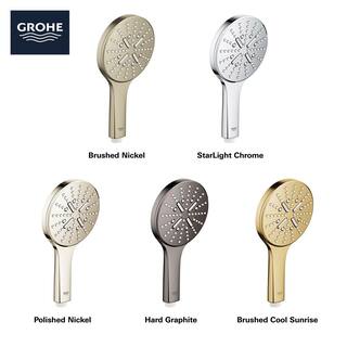 GROHE Rainshower Smartactive 3-Spray with 1.75 GPM 5 in. Wall Mount Handheld Shower Head in StarLight Chrome 26545000