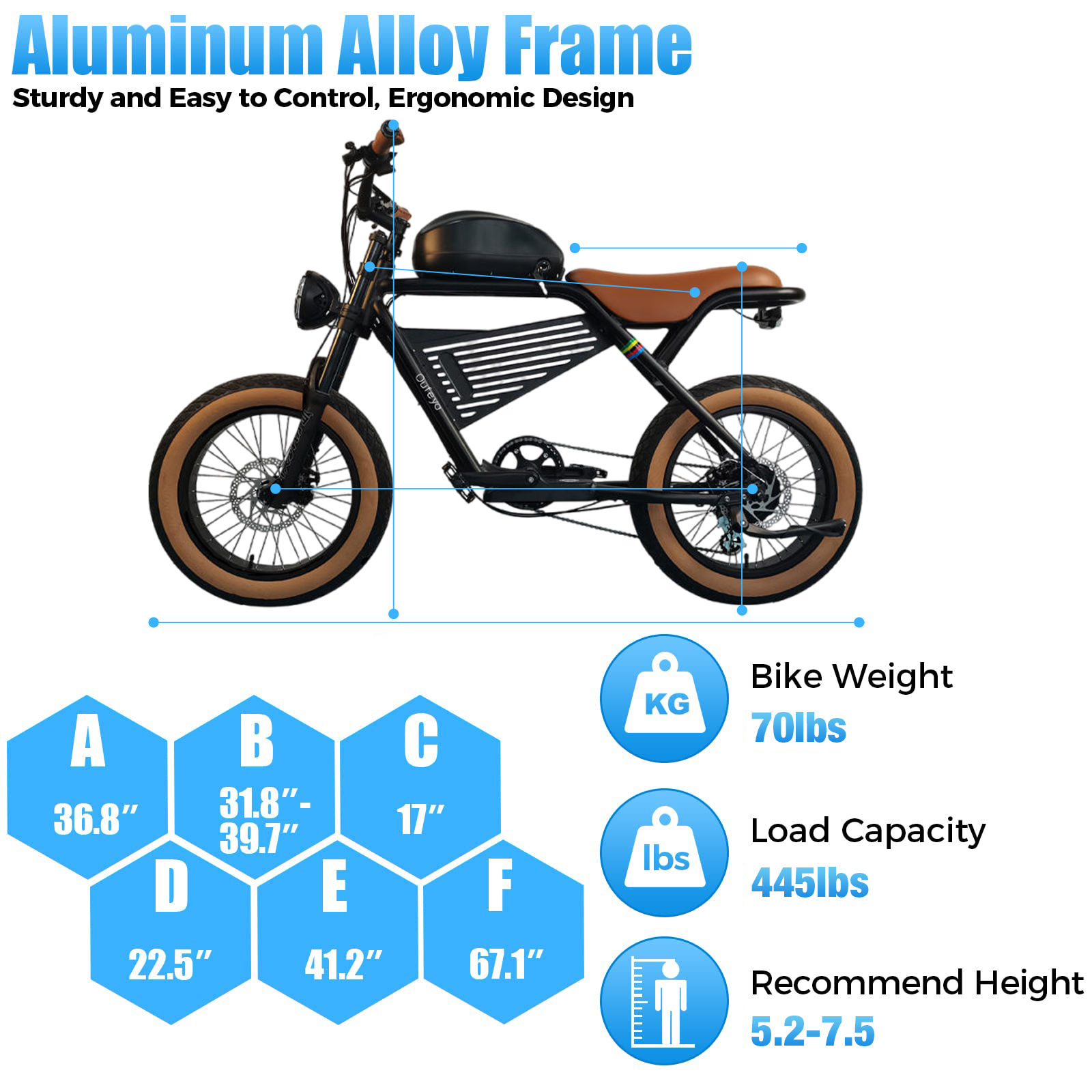 Oufeya vintage mountain city  cycling electric e mtb bike bicycle fat tires ebike elektrische fatbike