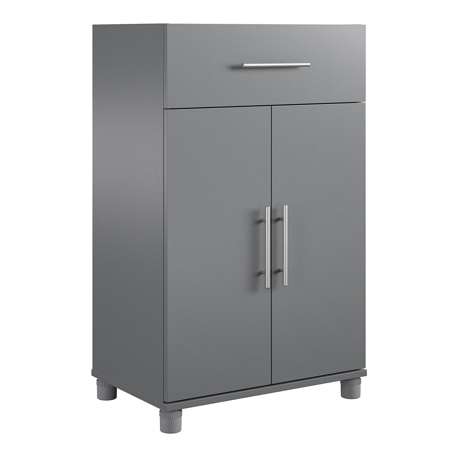 Systembuild Evolution Westford 2 Door/1 Drawer Garage Storage Cabinet， Graphite Gray