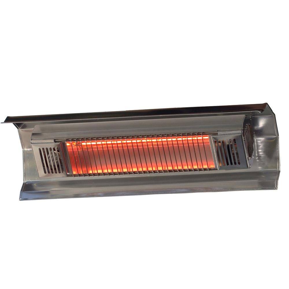 Fire Sense 1500-Watt Stainless Steel Wall Mounted Infrared Electric Patio Heater 02110