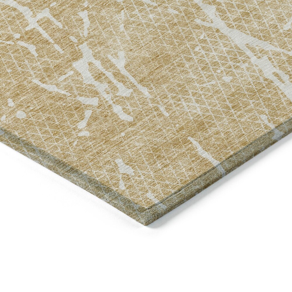 Machine Washable Indoor/ Outdoor Chantille Contemporary Crackle Rug