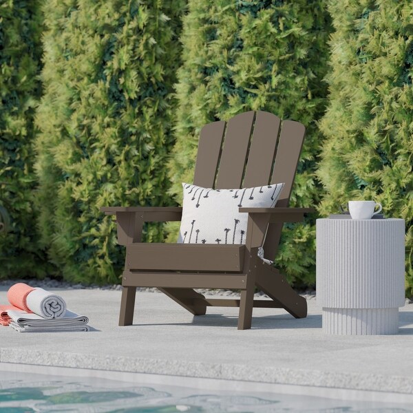 Commercial Grade AllWeather Adirondack Chair with Swiveling Cupholder