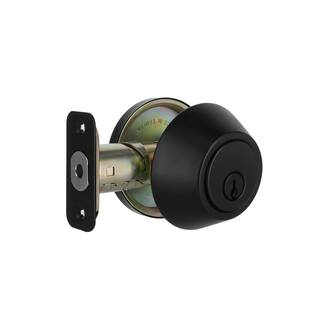 Defiant Matte Black Single Cylinder Deadbolt 32DLX91