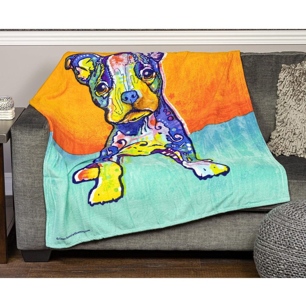 On My Own Puppy Super Soft Plush Fleece Throw Blanket by Dean Russo