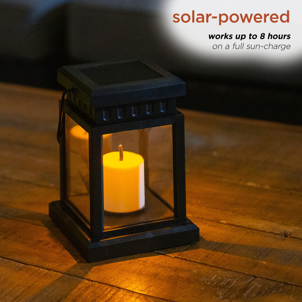 19 quotTall Outdoor Solar Powered Hanging or Stake Lanterns  Set of 6   Traditional   Path Lights   by Alpine Corporation  Houzz