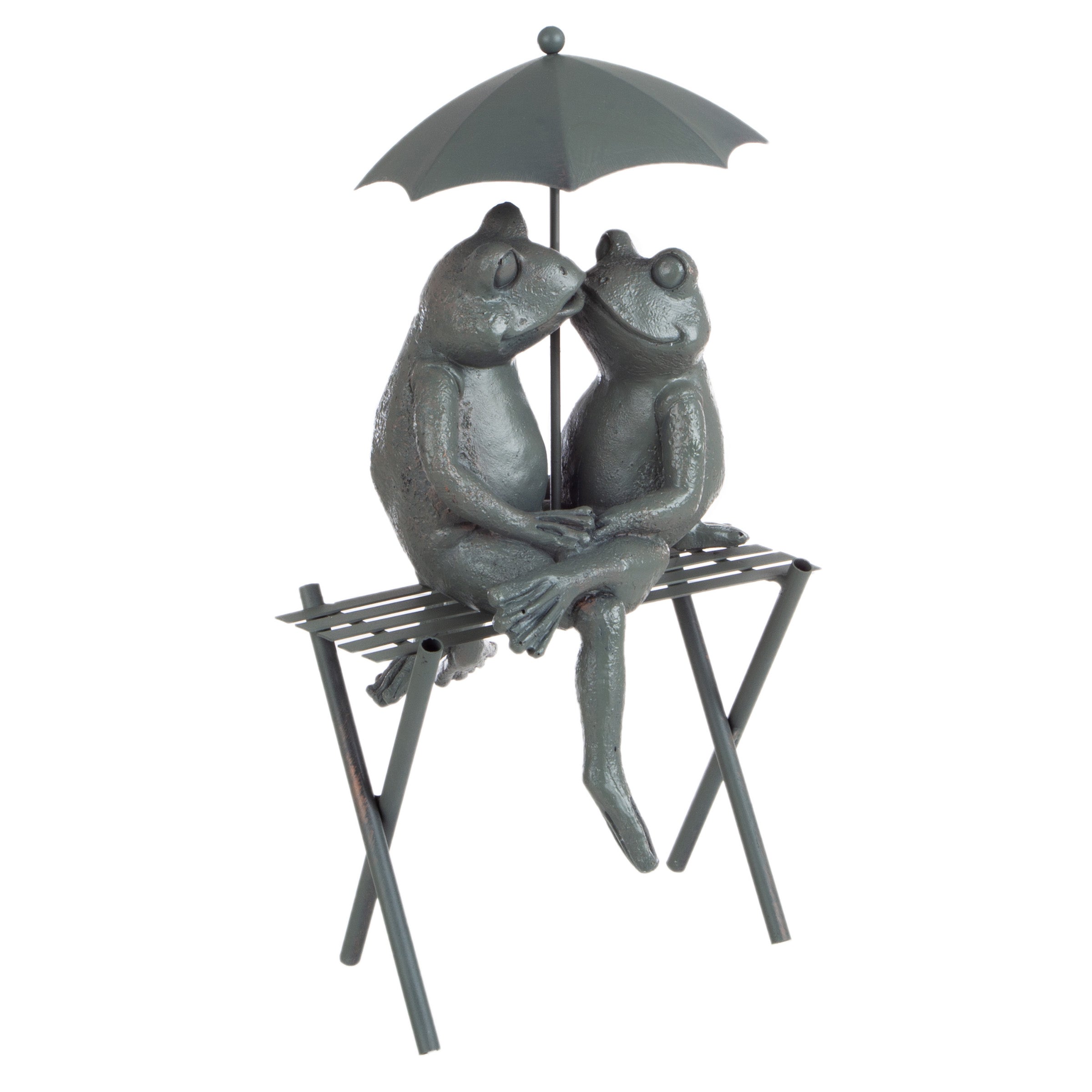 Pure Garden 14.5" Frog Couple Garden Statue