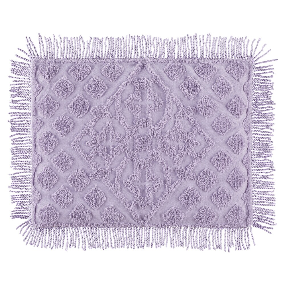 Lavender Textured Design Royalty Chenille Pillow Sham