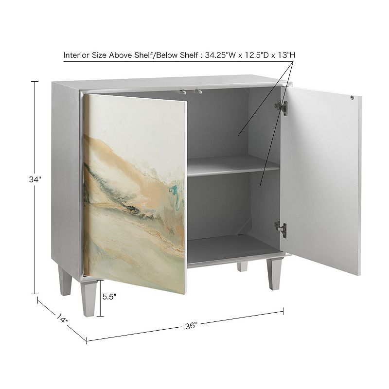 Madison Park Chandler Abstract Modern Storage Cabinet