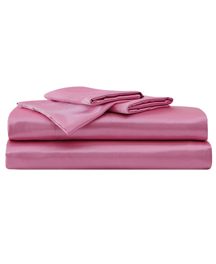 Betsey Johnson Solid Satin 3 Piece Sheet Set  Twin