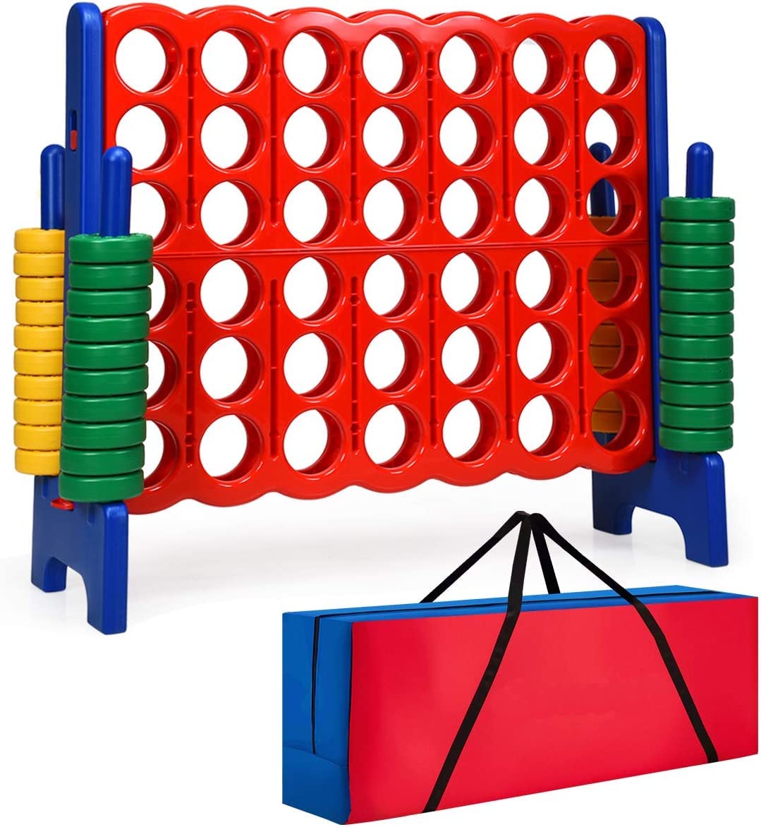 Costzon Giant 4-in-A-Row, Jumbo 4-to-Score Giant Games for Kids & Adults, With Carrying Bag