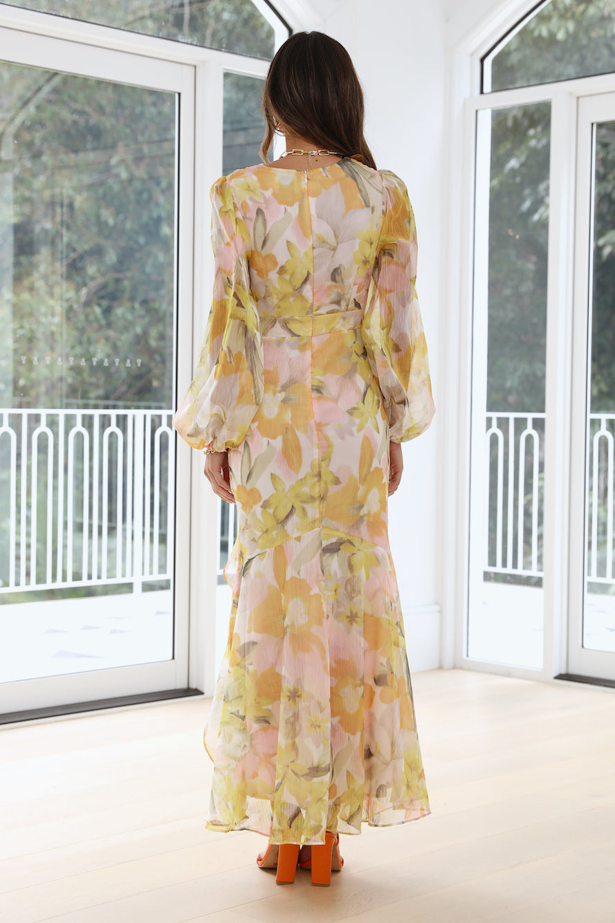 Painted Inspiration Maxi Dress Yellow